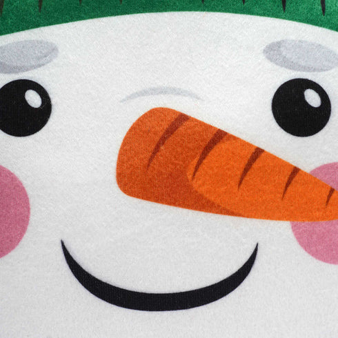 Stuffed Christmas Snowman Printed Pillow - Uncommongifts.in